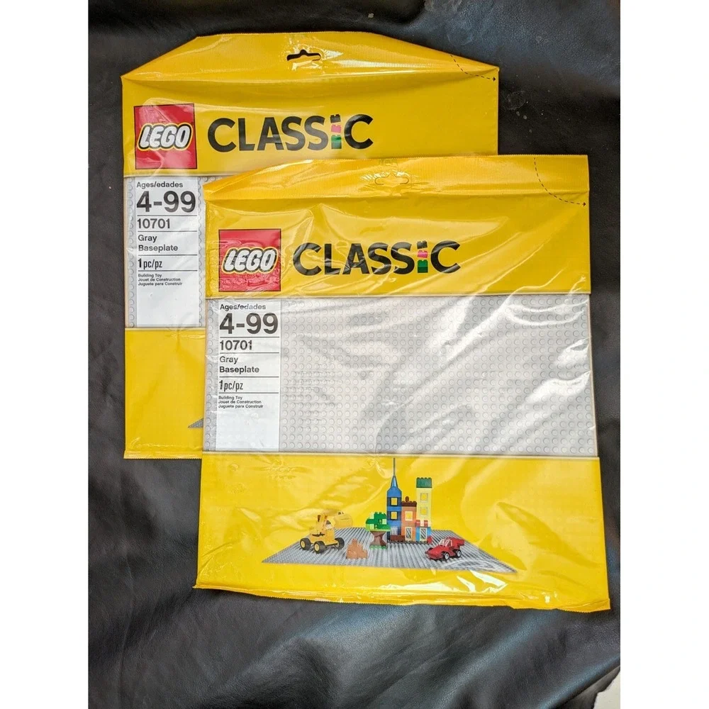 Lot of 2 New Lego Classic Gray Baseplates 15 x 15 In 10701
